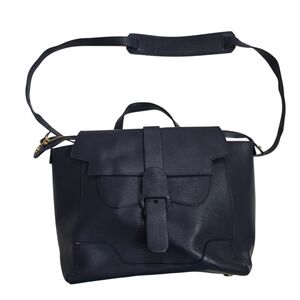 Senreve Maestra Navy-blue Leather Backpack Crossbody Tote Made In Italy